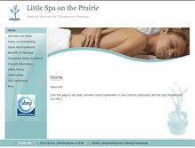 Tablet Screenshot of littlespaontheprairie.abmp.com