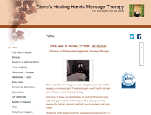 Tablet Screenshot of dianashealinghands.abmp.com